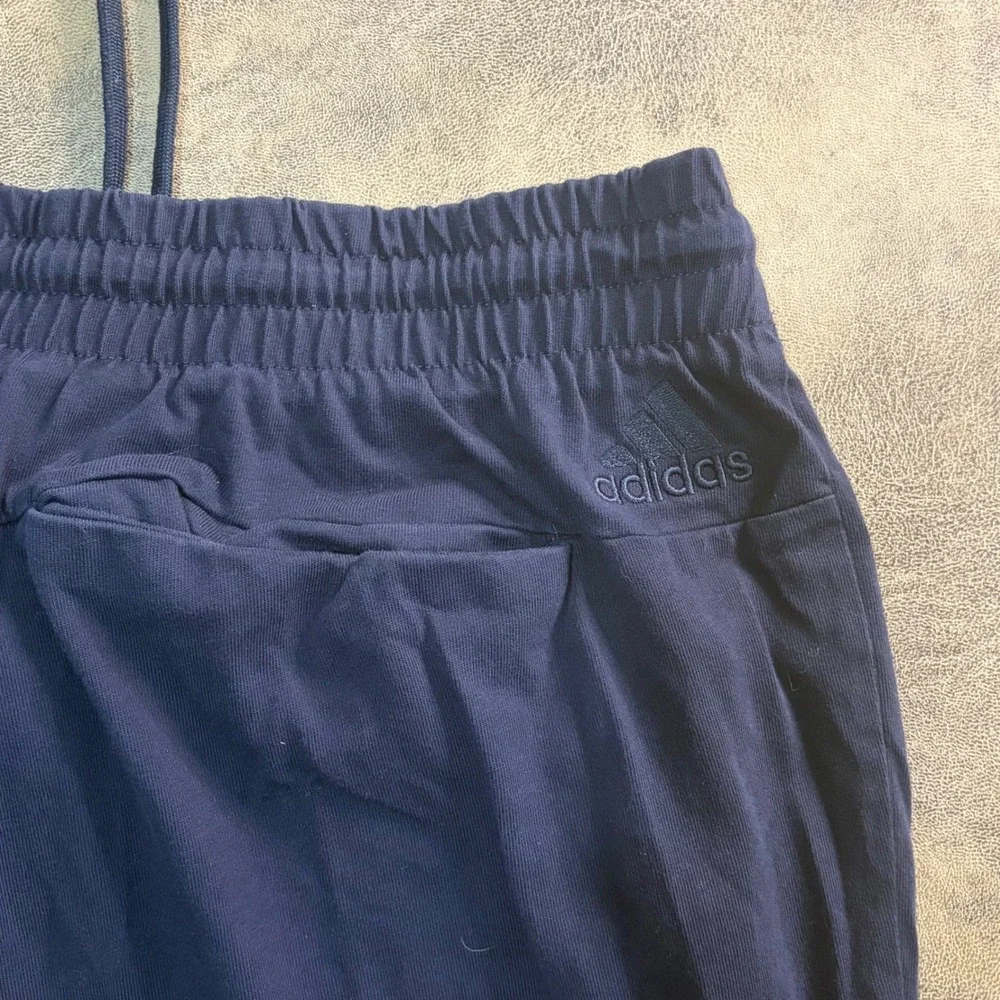 Adidas Joggers Mens 2XL Navy‎ Blue Logo Graphic Elastic Waist Sweatpants 7180